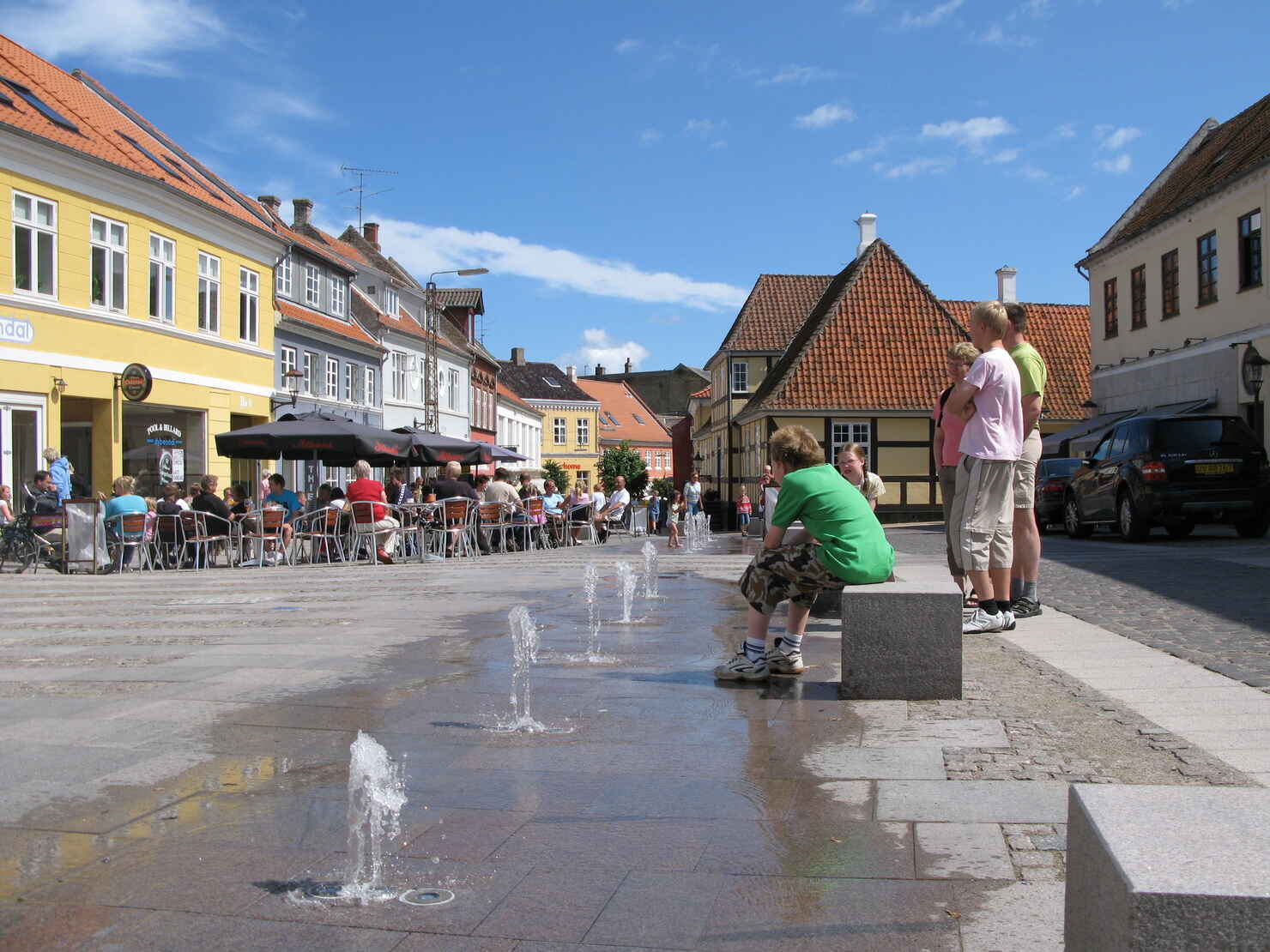 Rudkøbing Torvet mod præstegård - Langeland.dk.JPG