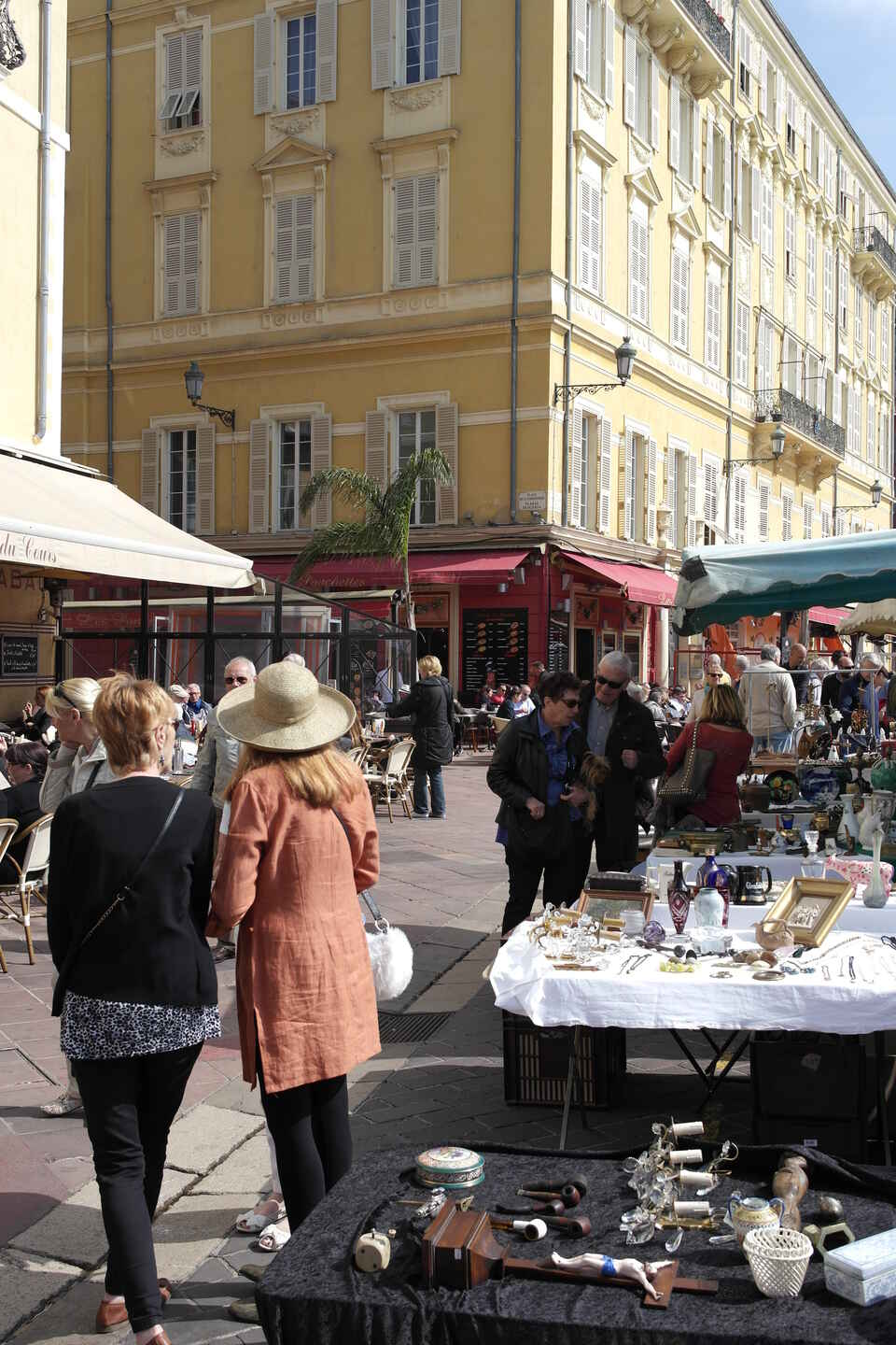 Cours Saleya, markedet, Vielle Ville, Nice, marts 2014
