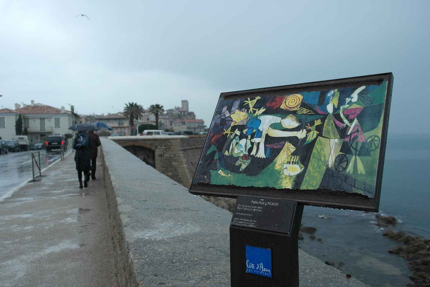 Fæstningsmur, Picassorepro, Antibes, marts 2014
