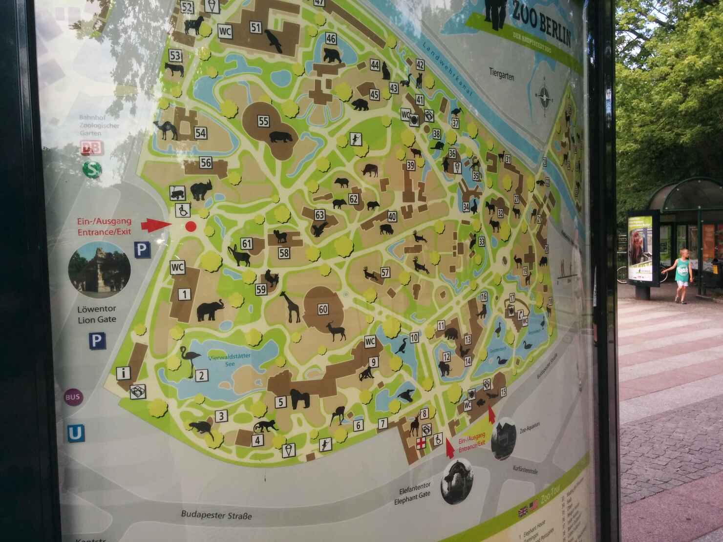 Kort over Berlin zoo