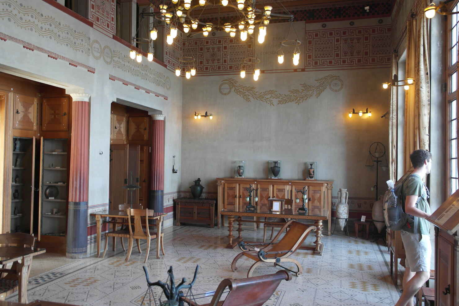 Biblioteket, Villa Kerylos, Beaulieu-Sur-Mer