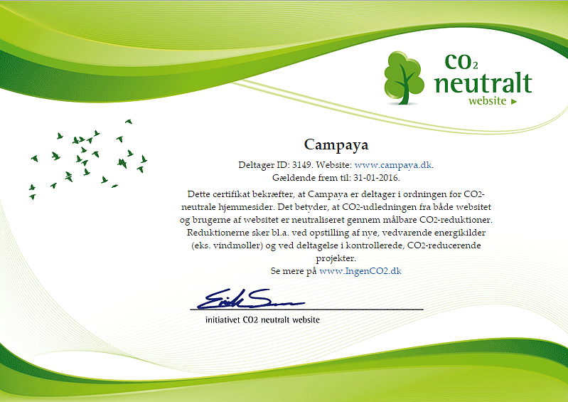 CO2 Certifikat